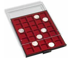 Kvadratinių skyrelių MB stalčiai monetoms (Vokietija) (19 x 19 mm)