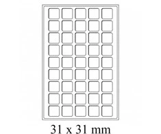 Monetų, medalių dėklai TAB Large - raudoni (31 x 31 mm)