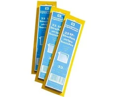 Skaidrios filatelinės juostos pašto ženklams 25 vnt (Vokietija) (217 x 41 mm.)