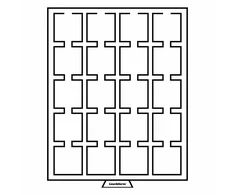 Stalčiai monetoms Quadrum kapsulėse (Vokietija) (50 x 50 mm (Juoda))