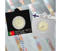 Vėliavėlės-lipdukai 2 eurų monetoms holderiuose 2023 (Juoda)