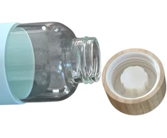 Ambition Stiklinė gertuvė su bambukiniu dangteliu SMÜKEE, 500 ml