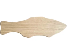 Ąžuolinė pjaustymo lenta , žuvies formos 58,5 cm