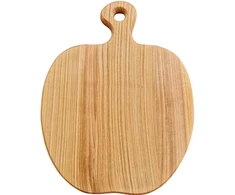 Serviravimo pjaustymo lentelė „Obuolio“ formos, iš uosio medienos 34.5cm × 27cmX2 cm
