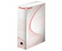 Archyvinė dėžė Esselte Speedbox FSC, 10cm, kartoninė, baltos-raudonos spalvos
