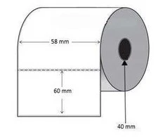 Baltas Scale label 58mm x 60mm core 40mm labels in roll 700 Dore Manufacturer