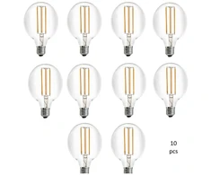 Bona Electrica Kaitrinė lemputė E27 G45 8W WW 3000K, 10 vnt