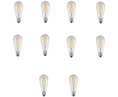 Bona Electrica Kaitrinė lemputė E27 ST64 8W WW 3000K, 10 vnt