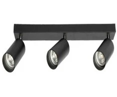 Pakabinamas šviestuvas Bona Electrica Šviestuvas LED GU10 Virštinkinis 3 Lizdų Juodas