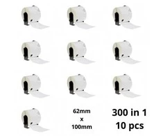 Brother DK-11202 DK11202 62mm x 100mm Thermal Paper Labels Dore manufacturer, 10 pcs