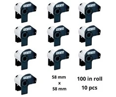 Brother DK-11207 DK-11207 58mm x 58mm Thermal Paper Labels Dofe manufacturer, 10 pcs