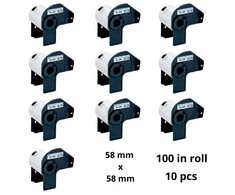 Brother DK-11207 DK-11207 58mm x 58mm Thermal Paper Labels Dofe manufacturer, 10 pcs