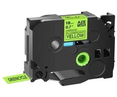 Dore PRINTLINE compatible tape with Brother, TZE-C41, 18mm, juodas print / fluorine yellow base