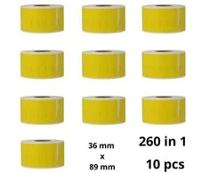 Dymo 99012 Geltona S0722400 etiketės ritinys Dore analoginė komplektas 10 vienetų
