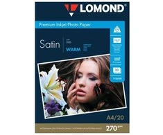 Fotopopierius Lomond Premium Photo Paper Satininis 270 g/m2 A4, 20 lapų, Warm