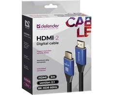 Kabelis Defender HDMI - HDMI 3m juoda (87332)