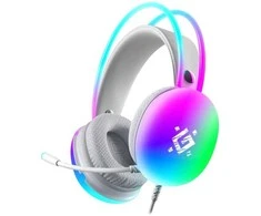 Defender Ausinės Defender IGNIS Šviečiantys žaidimai USB RGB Balta + ŽAIDIMAS