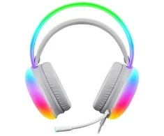 Defender Ausinės Defender IGNIS Šviečiantys žaidimai USB RGB Balta + ŽAIDIMAS