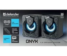 Kompiuterio kolonėlės Garsiakalbis Defender Garsiakalbiai Defender ONYX 2.0 6W USB LED foninis apšvietimas