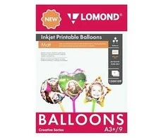 Oro balionai Lomond Inkjet Printable Baloons rašaliniams sp. A3+, 9 lapų (Ball/Heart/Star) dvipusis