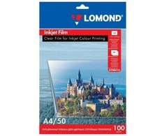 Poliesterio plėvelė Lomond PET Film rašaliniams sp. Skaidri A4, 50 lapų