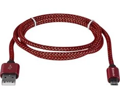 Defender USB AM-MICRO BM 1.0m 2.1A Raudona