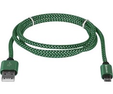 USB kabelis Defender USB-A - mikroUSB 1 m žaliasis (87804)
