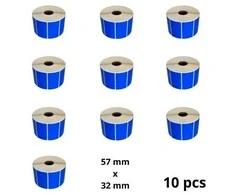 Zebra 800262-125 57mm x 32mm Thermal Paper Labels 25 mm Core Dore Manufacturer, 10 pcs