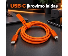 1M USB-C–USB-C greitojo įkrovimo laidas EZRA DC356-2 240 W