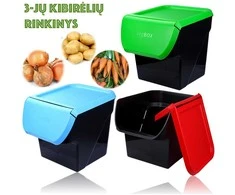 3-jų kibirėlių rinkinys daržovėms