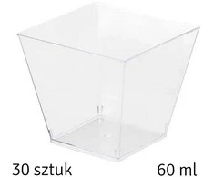 Ag722 30 permatomų puodelių rinkinys