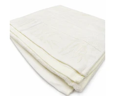 34 × 74 cm kreminės spalvos bambuko pluošto ir medvilnės rankšluostis su bambukų raštu