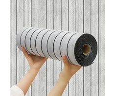 3D dekoratyvinė lipni sienų panelė – pilka medžio imitacija 300 x 45 cm