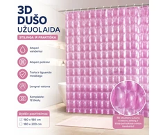 3D Dušo Užuolaida ROŽINĖ