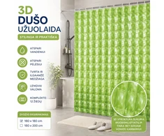 3D Dušo Užuolaida ŽALIA