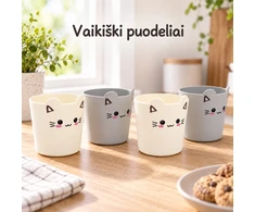 4 plastikinių indelių rinkinys smulkmenoms (4 vnt.)