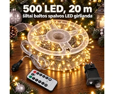 500 LED, 20 m spalvota LED girlianda