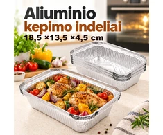 Aliumininiai kepimo indeliai, 6 vnt.