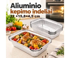 Aliumininiai kepimo indeliai, 6 vnt.