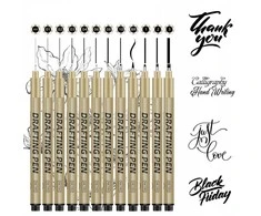 „Art Walker Drafting Pen“ techninių rašiklių rinkinys 12 vnt.