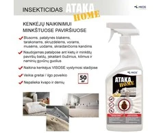 Mkds Ataka HOME insekticidas vabzdžių naikinimui kilimuose, čiužiniuose, 1L