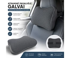 Atraminė pagalvėlė galvai automobiliui JUODA