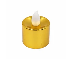dekoratyvinė led žvakutė, auksinės spalvos, 3,5 × 3,5 cm