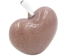 Dekoratyvinė stiklinė širdies formos figūrėlė, 14×13 cm