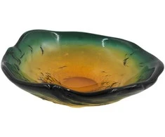 Dekoratyvinė stiklo lėkštė, 30×28×10 cm