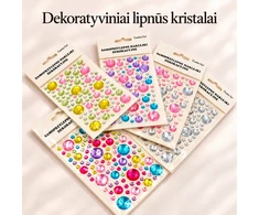 dekoratyviniai lipnūs kristalai – apvalūs