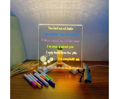 DIY LED piešimo lenta su šviečiančiu akrilo paviršiumi