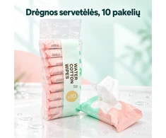 Drėgnos servetėlės su 99 % vandens 10 × 10 vnt.