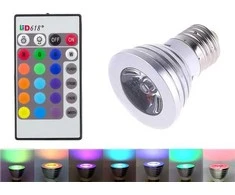 E27 RGB lemputė su pulteliu