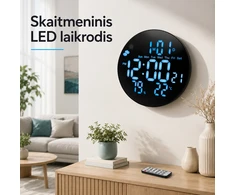 Elektroninis laikrodis su data ir termometru TR2250H